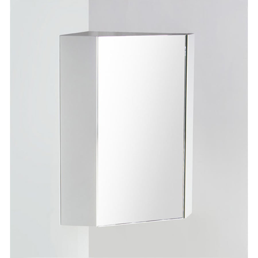 Fresca Coda 17-3/4" x 23-1/2" Single Door Framed Corner Medicine Cabinet with Two Shelves White