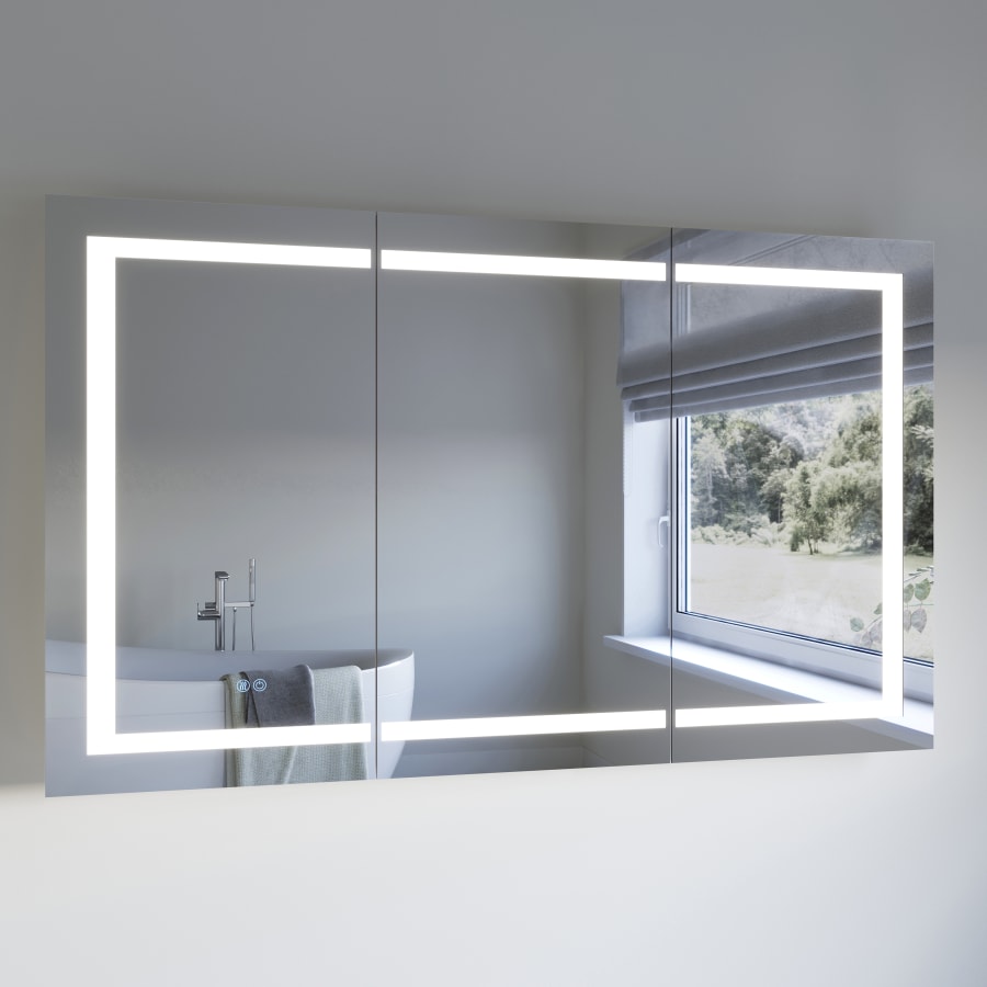 Fresca FMC026036 Spazio 59 x 35 3 8 Lighted Frameless Build