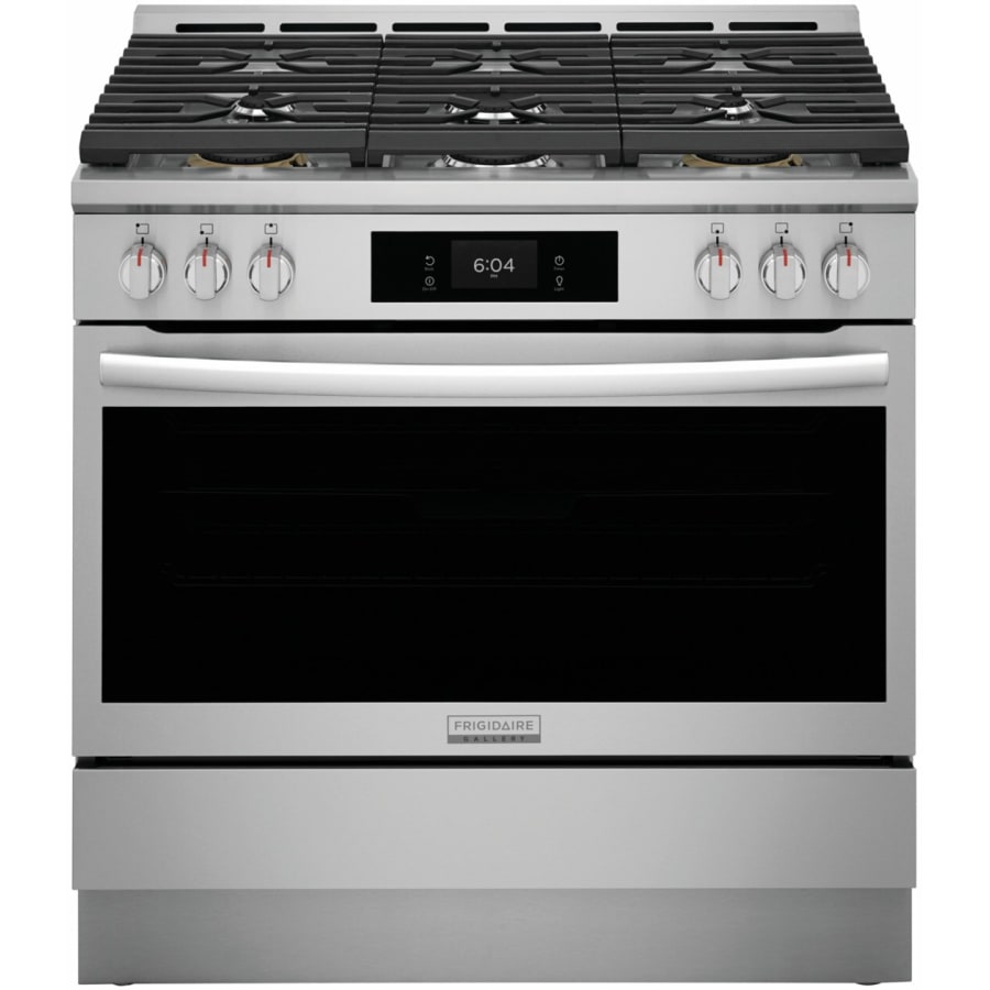 Frigidaire Gallery 36 Inch Wide 4.6 Cu. Ft. Free Standing Dual Fuel Range with Slow Cook and Air Fry Stainless Steel