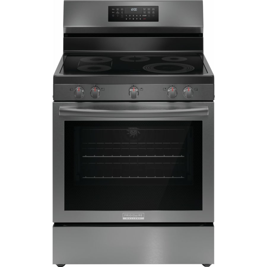 Frigidaire Gallery 30 Inch Wide 5.3 Cu. Ft. Free Standing Electric Range with Broil Element and Slow Cook Black Stainless Steel