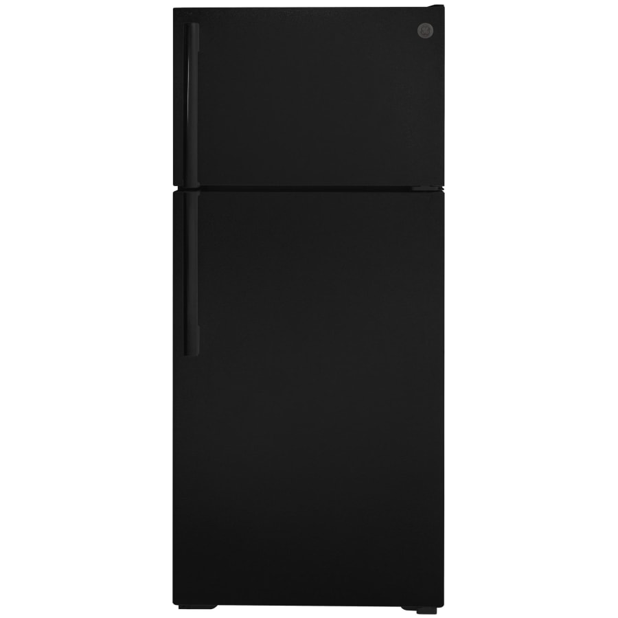 GE 28 Inch Wide 16.6 Cu. Ft. Energy Star Rated Full Size Refrigerator with LED Lighting and Sliding Deli Drawer Black