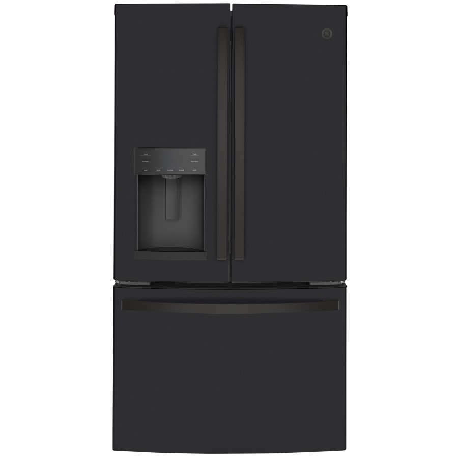 GE 36 Inch Wide 22.1 Cu. Ft. Energy Star Rated Fingerprint Resistant Counter Depth French Door Refrigerator with Space-Saving Ice Maker and LED Lighting Fingerprint Resistant Black Slate