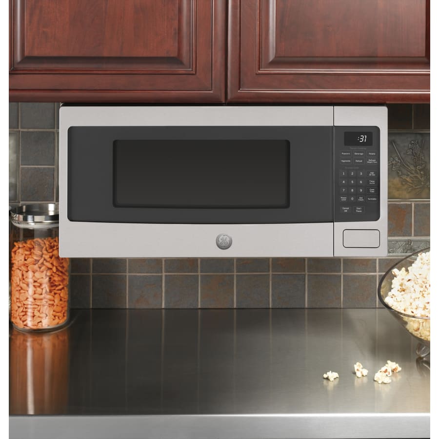 Ge profile 1.1 cu ft countertop microwave pem31 discount