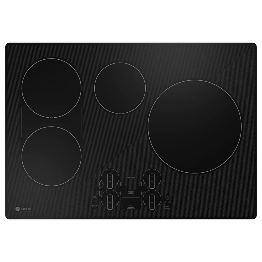 GE Profile 30 Inch Wide Built-In Induction Cooktop with SyncBurner Control Black