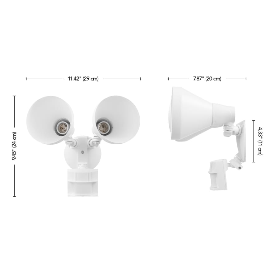 Globe Electric 91008646 Motion Sensing Double Light 5-13/16