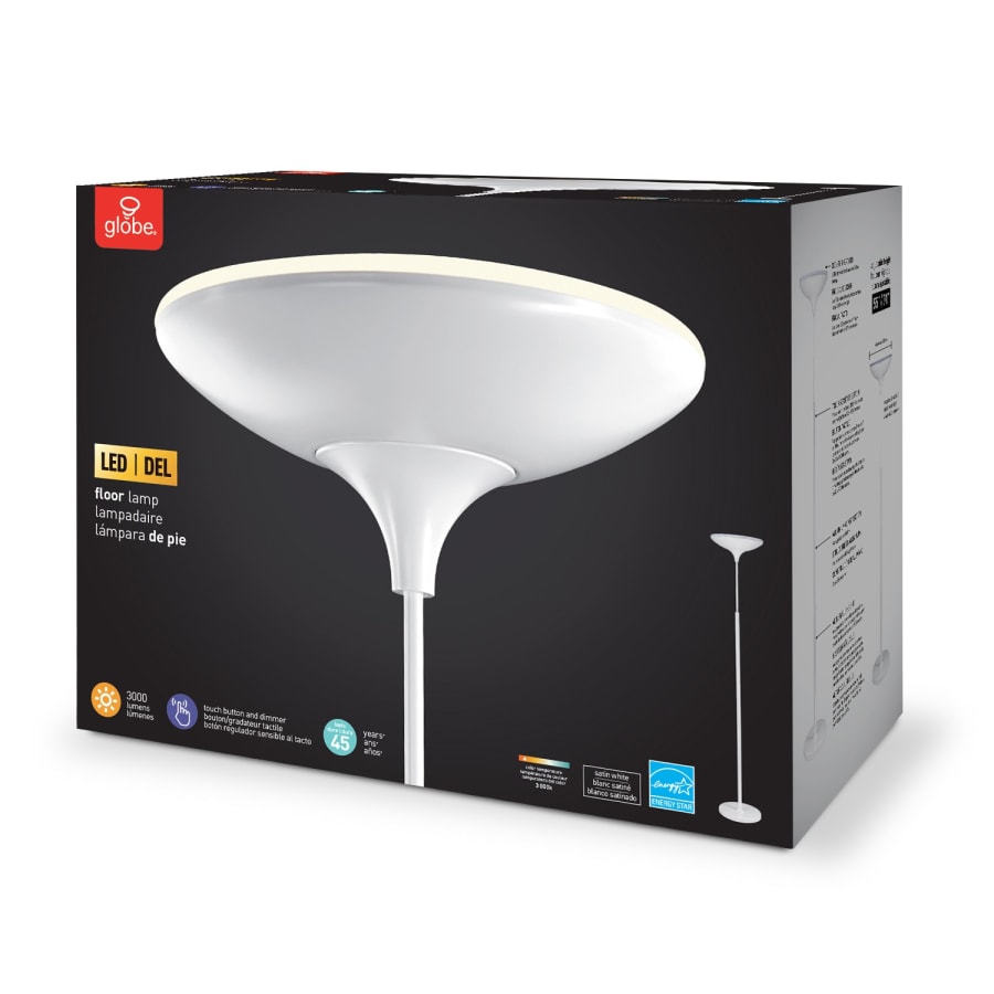 Globe electric led floor lamp torchiere cheap