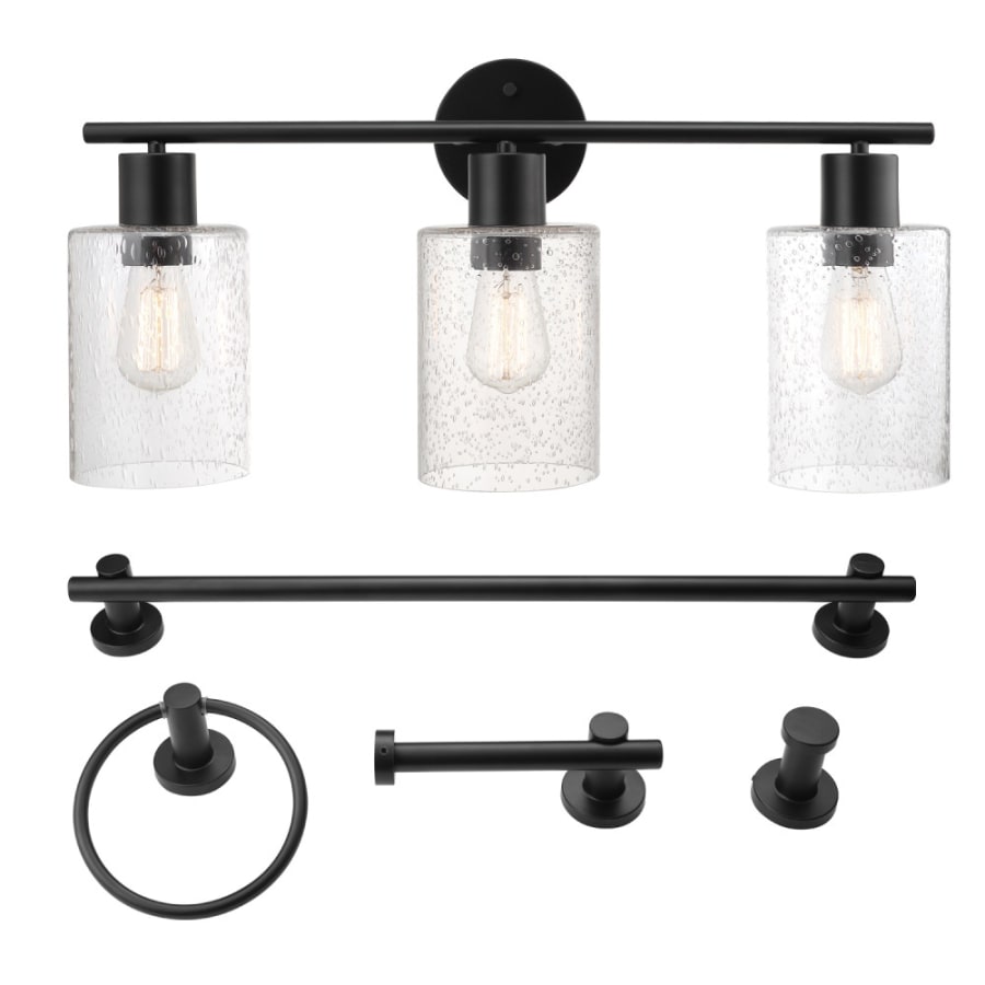 Globe Electric 91000202 Bristol 3 Light 25 Wide Vanity Light Matte Black