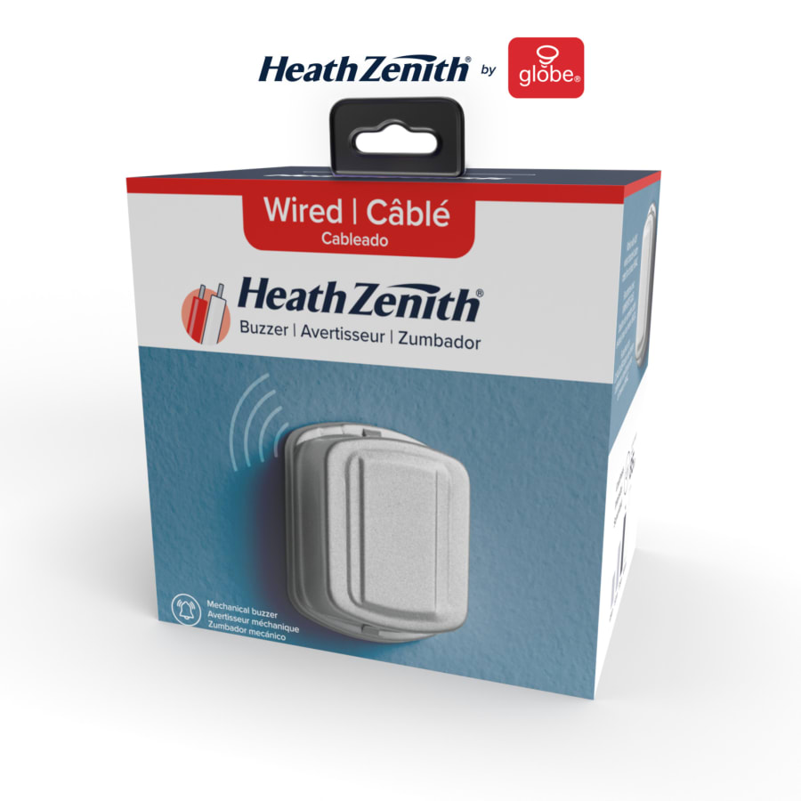 Heath Zenith Matte Silver Metal Wired Door Chime Buzzer Heath Zenith Matte Silver Metal Wired Door Chime Buzzer