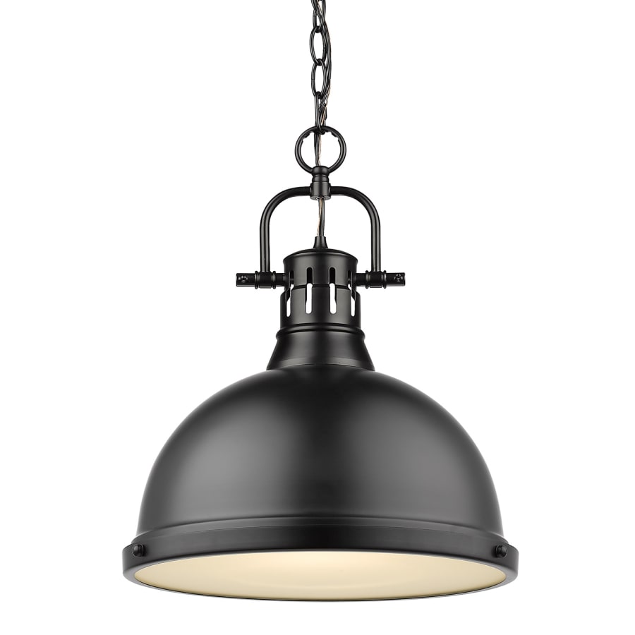 Golden Lighting 3602-L BLK-BLK Duncan Single Light 14 Golden Lighting 3602-L BLK-BLK Duncan Single Light 14