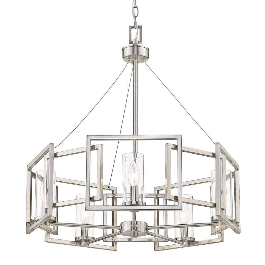 Golden Lighting Marco 5 Light Chandelier White Gold 6068 5