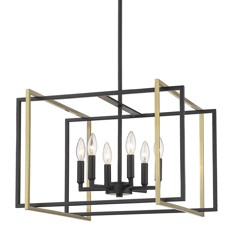 Golden Lighting 6070-6 BLK-BLK Tribeca 6 Light 21