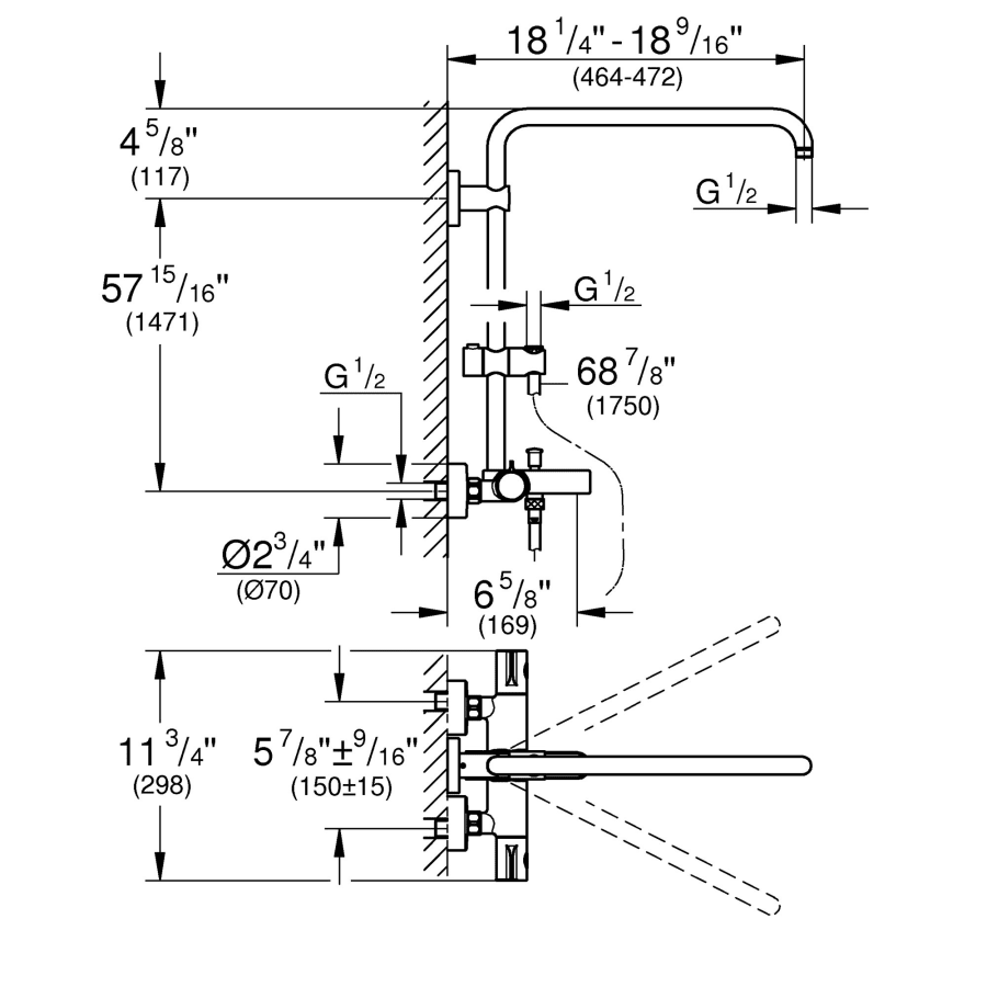 Grohe-26 490-Line Drawing
