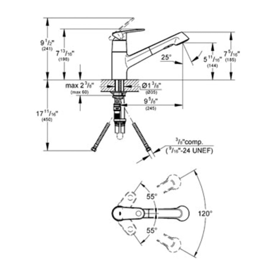 Grohe-32 946-Dimensional Drawing