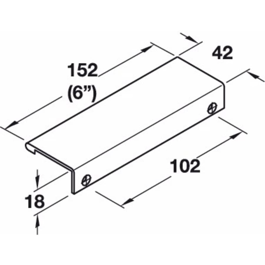 Modern Curved Cabinet Handle - 192mm (7-1/2'') or 230mm (9