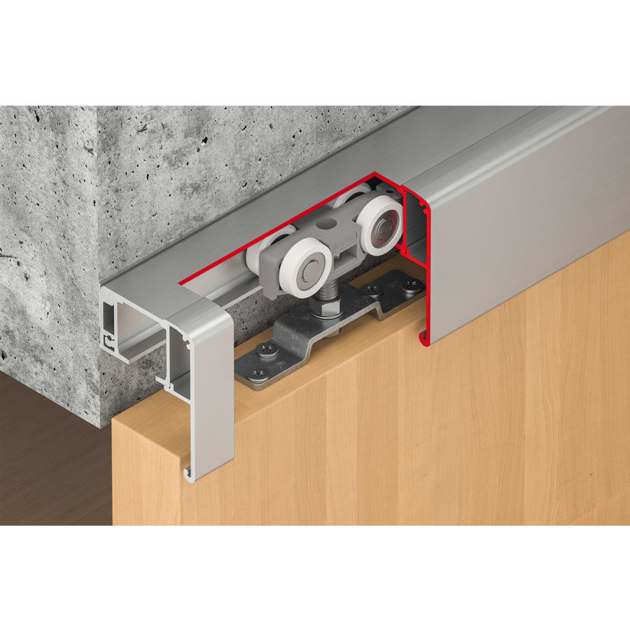 Hafele Sliding Door Hardware, Slido Classic 80-P, Set Without Running Track N/A