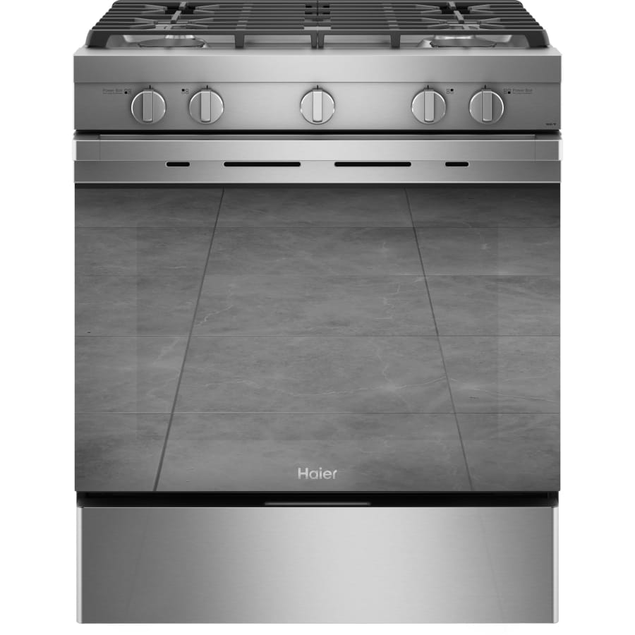 Haier QGSS740RNSS 30 Inch Wide 5.6 Cu. Ft. Slide In Gas Build