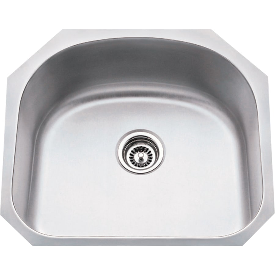 Hardware Resources 23-1/4"L x 20-7/8"W x 9"D 18 Gauge Undermount Single Bowl Stainless Steel Utility Laundry Sink Stainless Steel