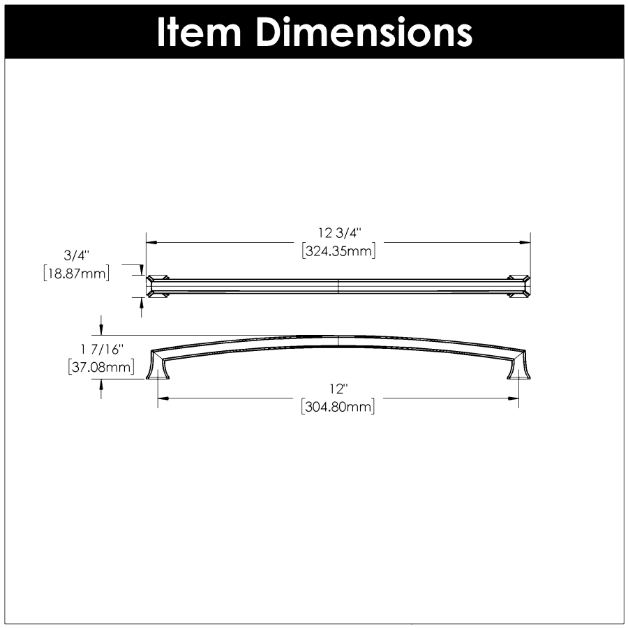 Hickory Hardware P3238-MB Bridges 12