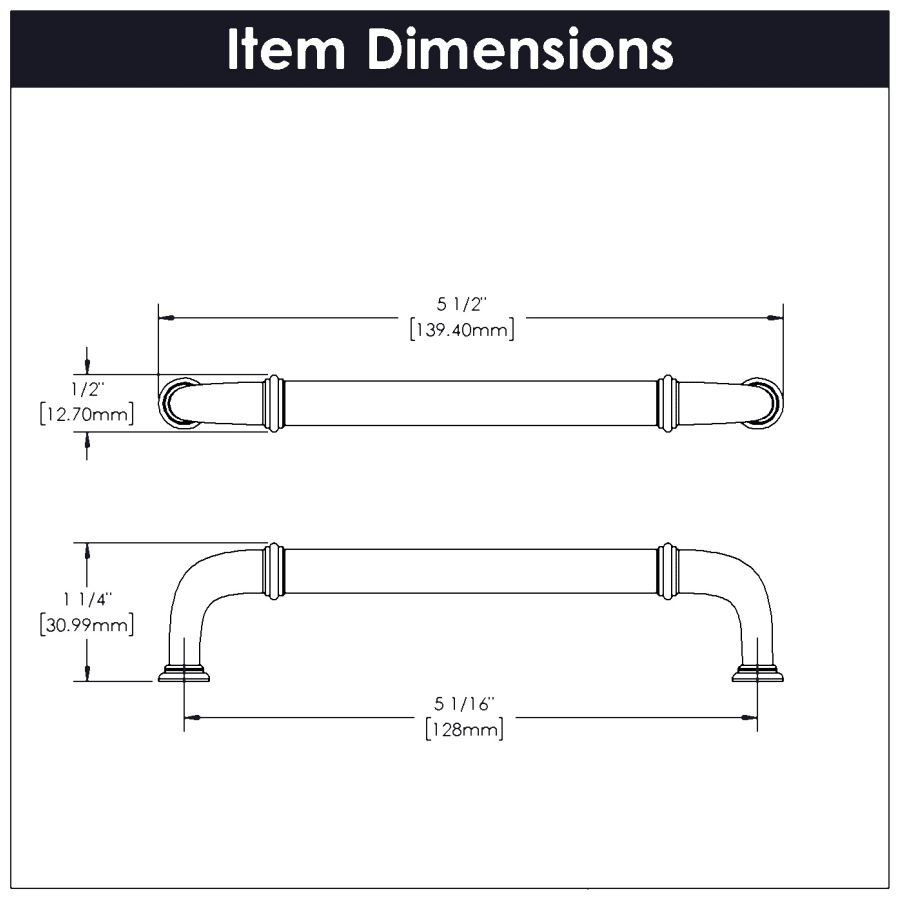 Hickory Hardware P3380-MB Cottage 5-1/16