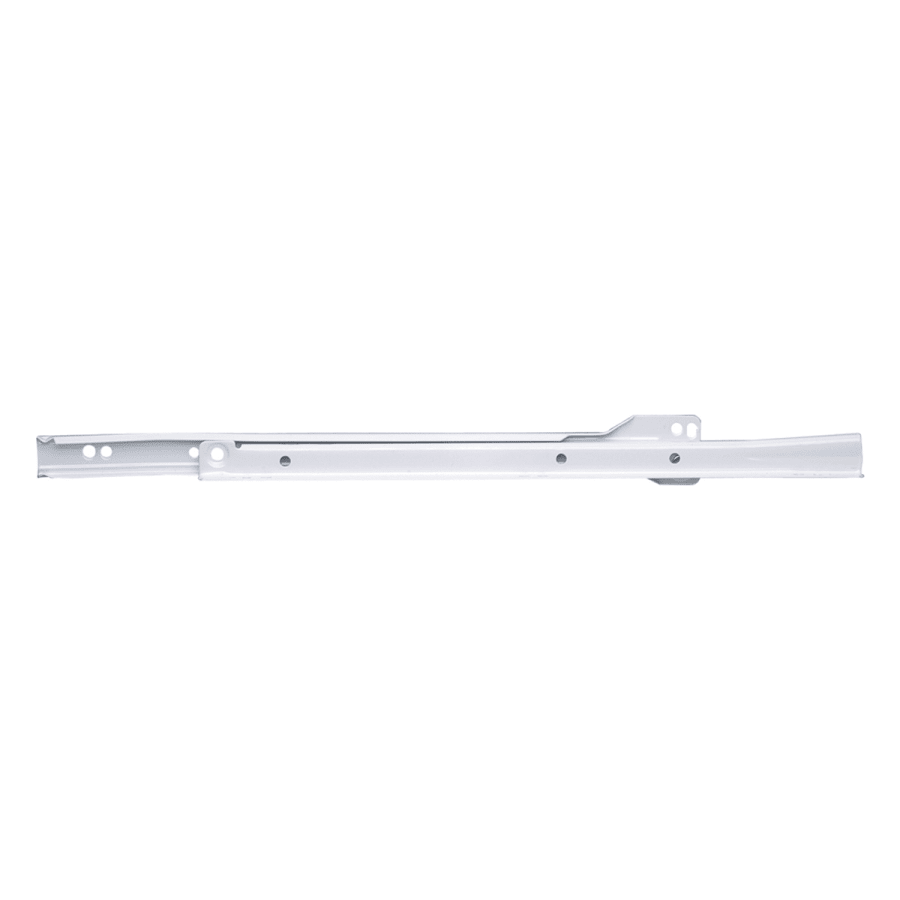Hickory Hardware (5) Pairs - 14 Inch 3/4 Extension Bottom Mount Euro Slide Drawer Slides with 75 Pound Weight Capacity and Self Closing - Total 10 White
