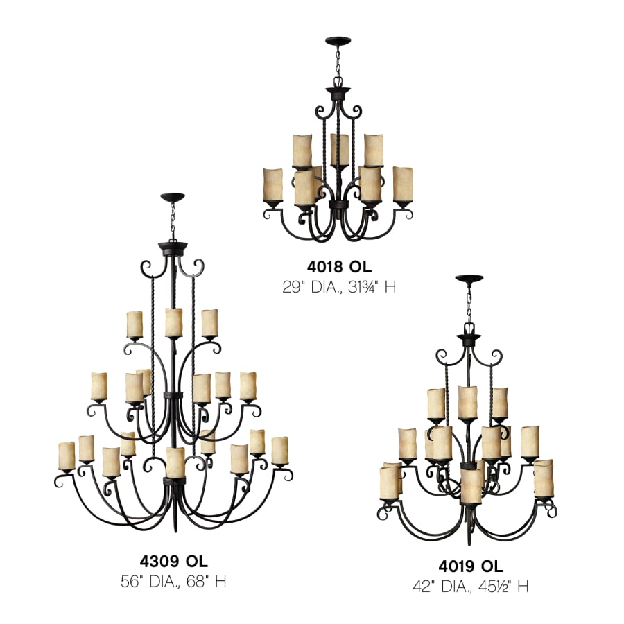 Hinkley 4019OL Casa Chandelier Olde Black, image size:900x900