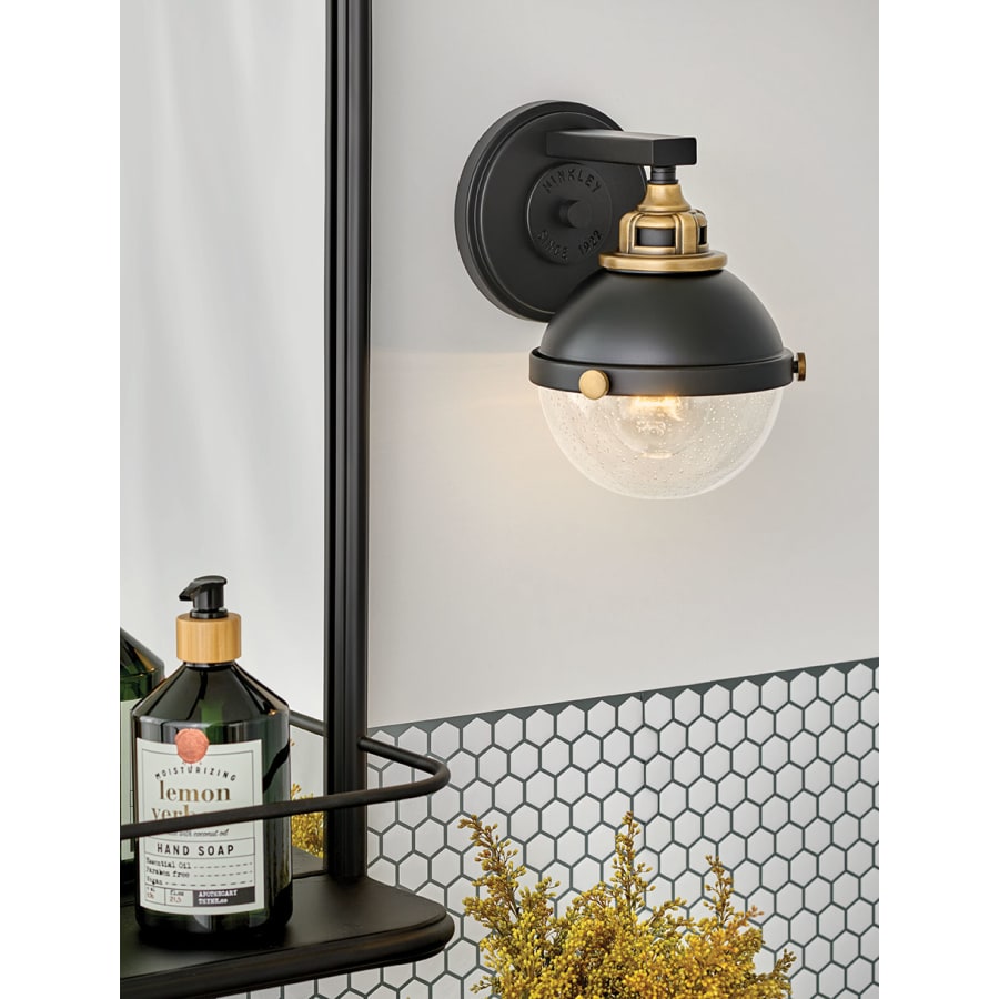 Hinkley Lighting 5170BK Fletcher 1 Light 8 Tall Bathroom Build