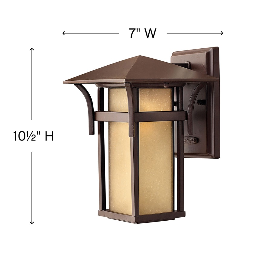 Hinkley Lighting 10.5" Height 1 Light Lantern Outdoor Wall Sconce from the Harbor Collection - Thumbnail 3