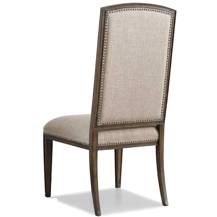 Hooker Furniture 46 Inch Tall Fabric Dining Chair from the Rhapsody Collection Rustic Walnut