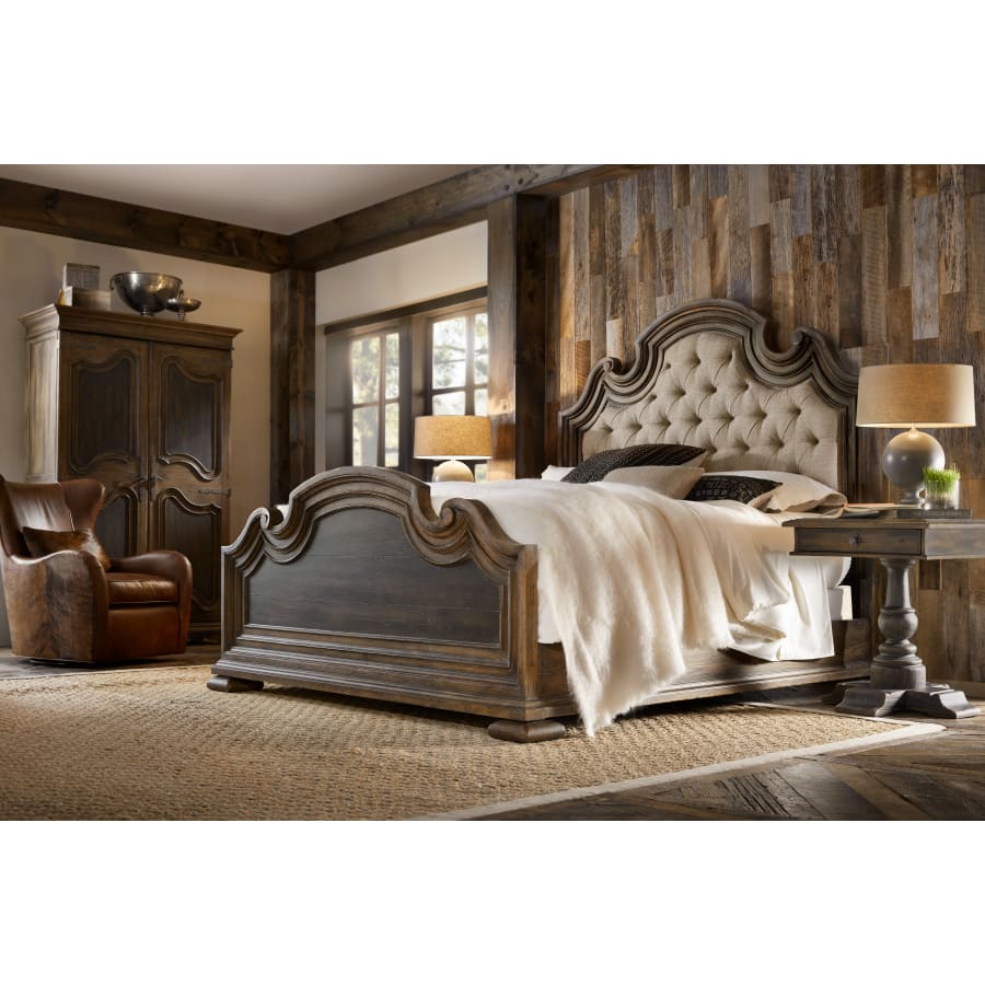 Hooker Furniture Fair Oaks King Hardwood Upholstered Headboard - Thumbnail 5