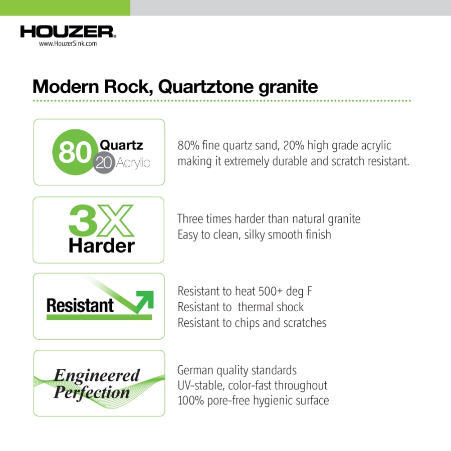 Houzer V-100 MOCHA Quartztone 33 Houzer V-100 MOCHA Quartztone 33