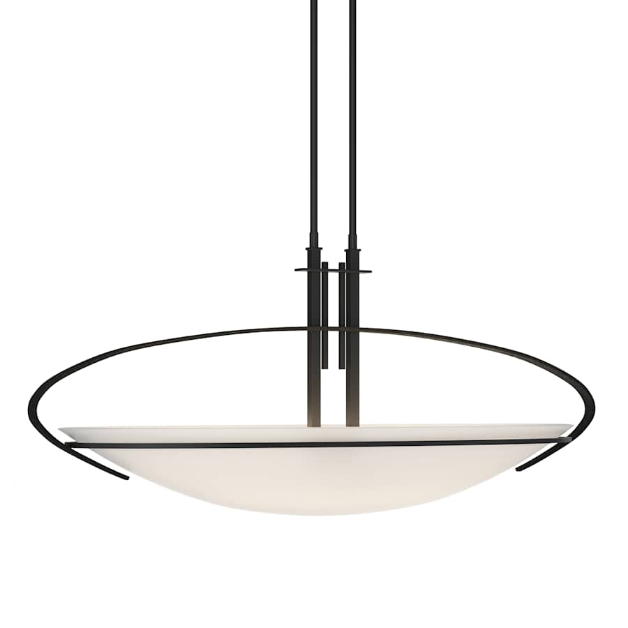 Hubbardton Forge Mackintosh 2 Light 11" Wide Pendant Black / Opal