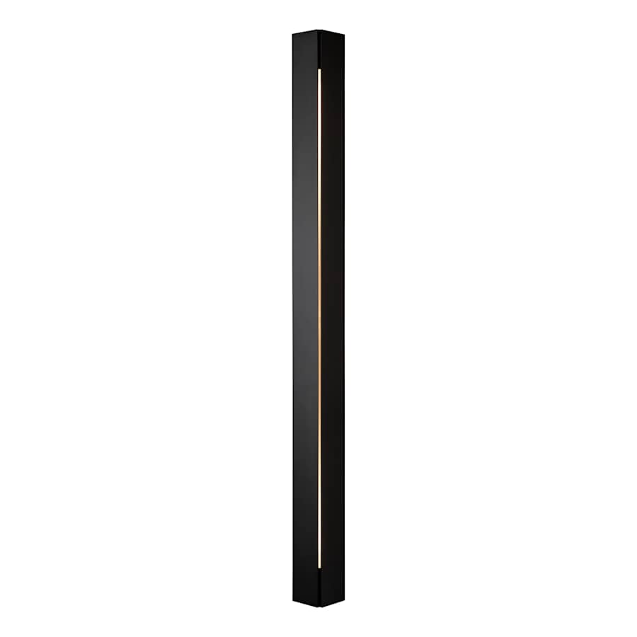 Hubbardton Forge Gallery 2 Light 60" Tall Outdoor Wall Sconce Coastal Black / White Acrylic