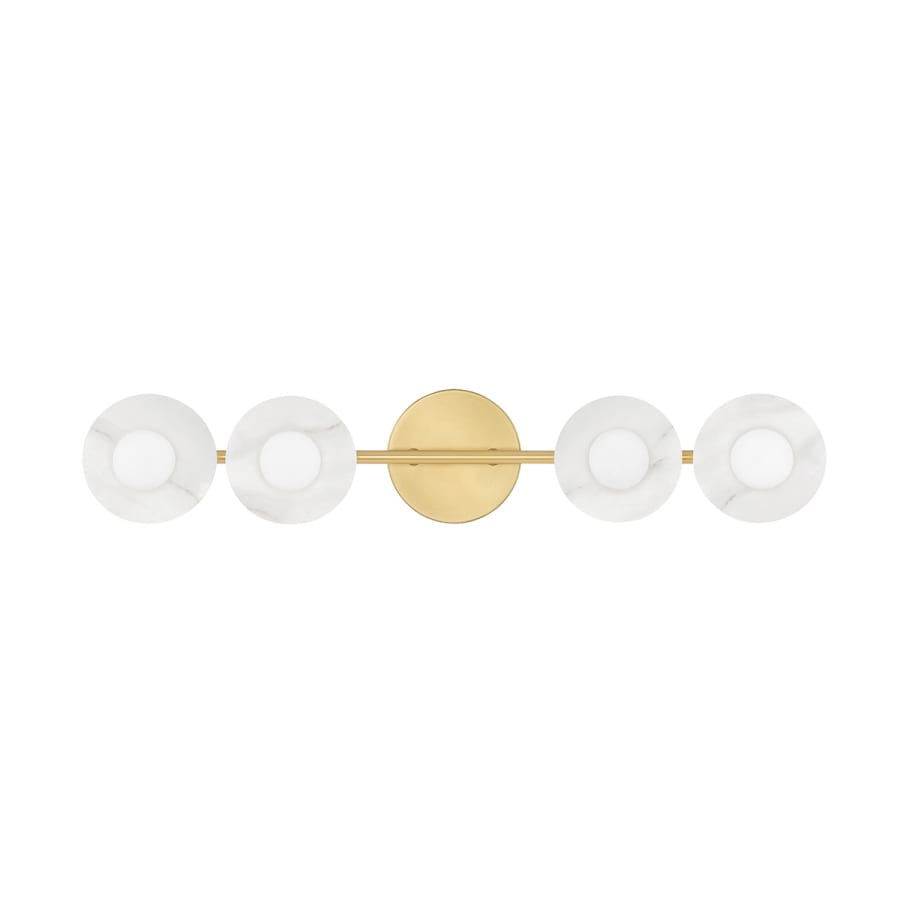 Hudson Valley Lighting Elmont 4 Light 25" Wide Bathroom Vanity Light Aged Brass
