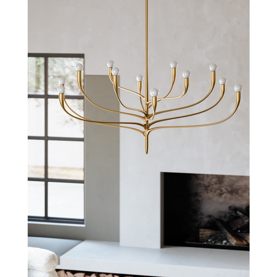 Hudson Valley 12 Light Chandelier Labra White Plaster