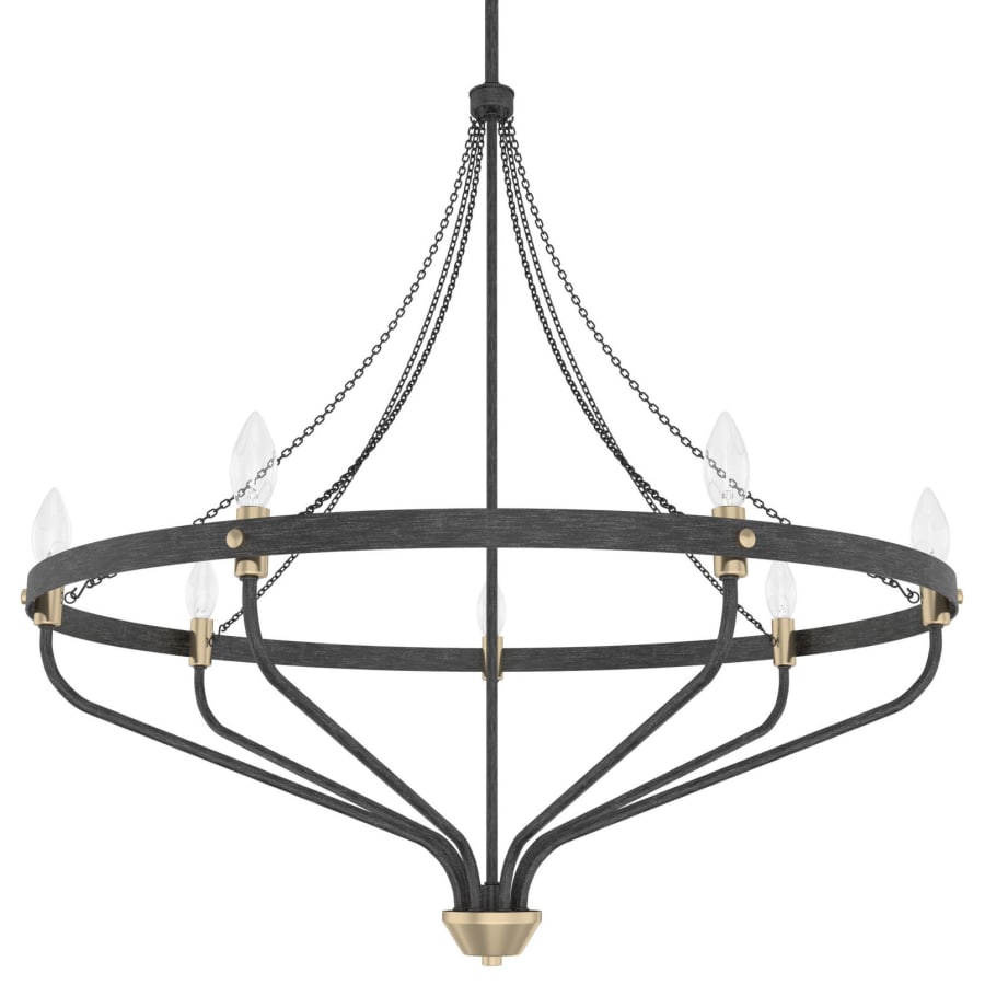 Hunter Merlin 7-Light Rustic Iron Wagon Wheel Chandelier