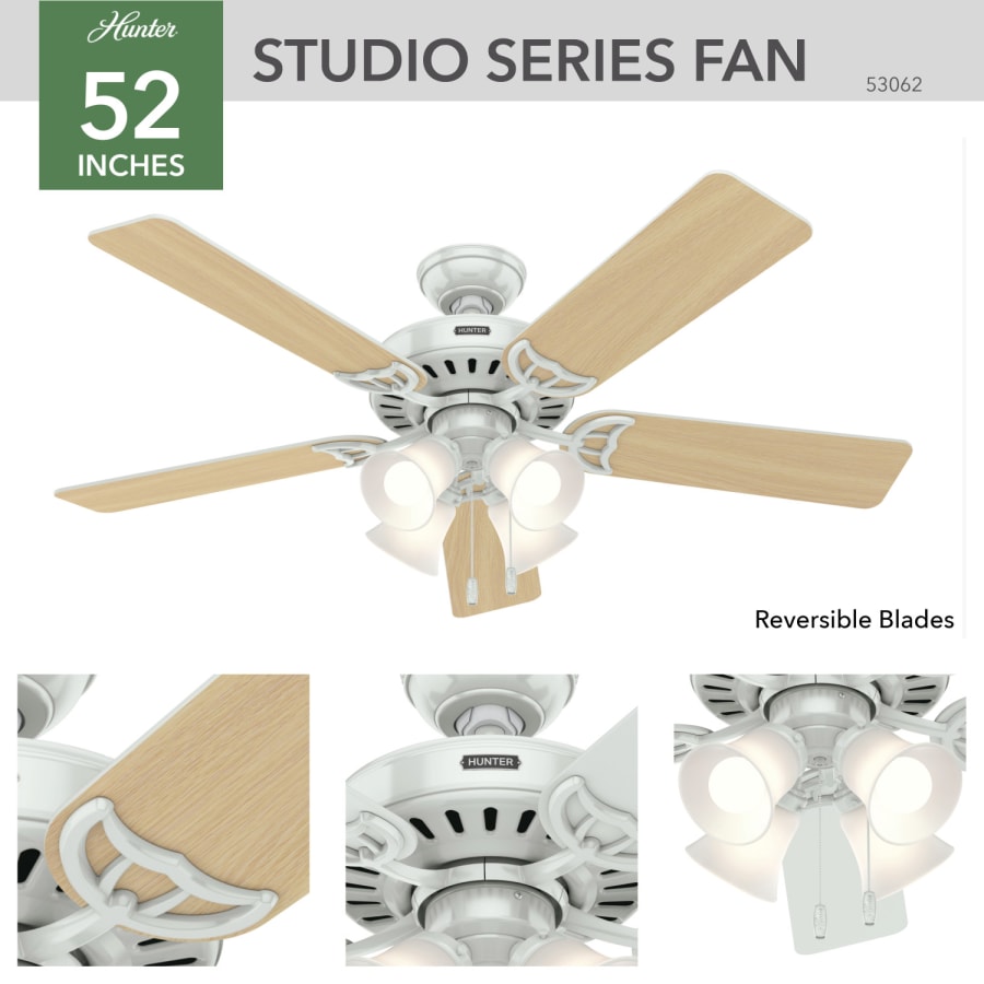 Hunter 53062 Studio Series Ceiling Fan Details