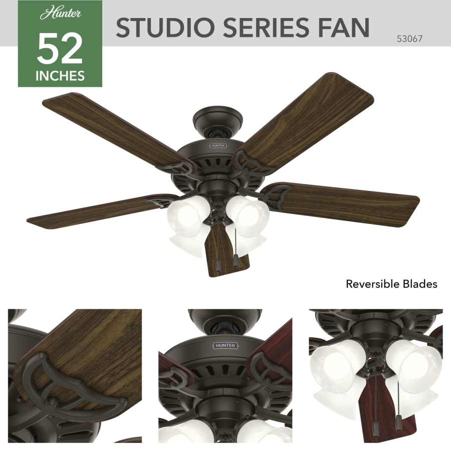 Hunter 53067 Studio Series Ceiling Fan Details