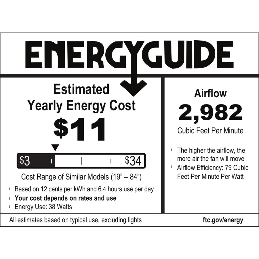 Hunter 59261 Cassius Energy Guide
