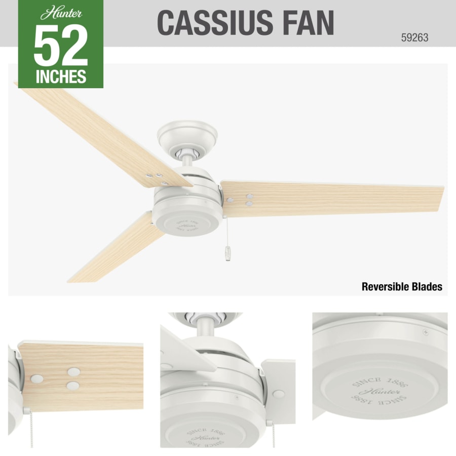Hunter 59263 Cassius Ceiling Fan Details