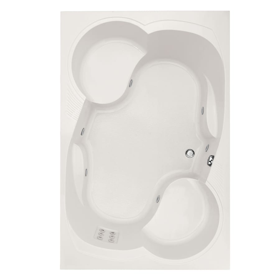 Hydrosystems Makyla 75" Drop In Acrylic Air / Whirlpool Tub with Center Drain, Drain Assembly, and Overflow White