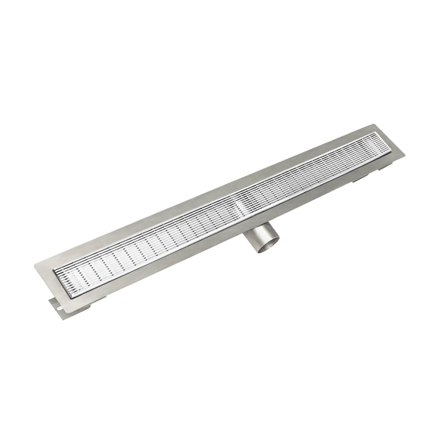 Infinity Drain 36" WedgeWire Linear Shower Drain Kit with 2" Side Outlet Matte White