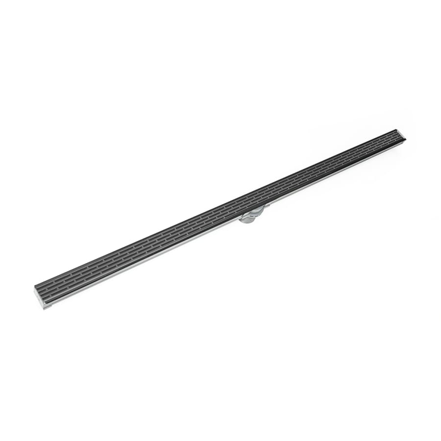 Infinity Drain 60" S-AG 38 Linear Drain Complete Kit with 1 1/2" Wedge Wire Grate Gunmetal