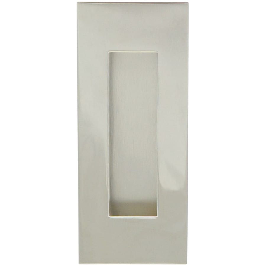 INOX Modern 1-5/8" X 4-3/4" Rectangular Flush Cup Pull for Sliding and Pocket Doors Bright Stainless Steel