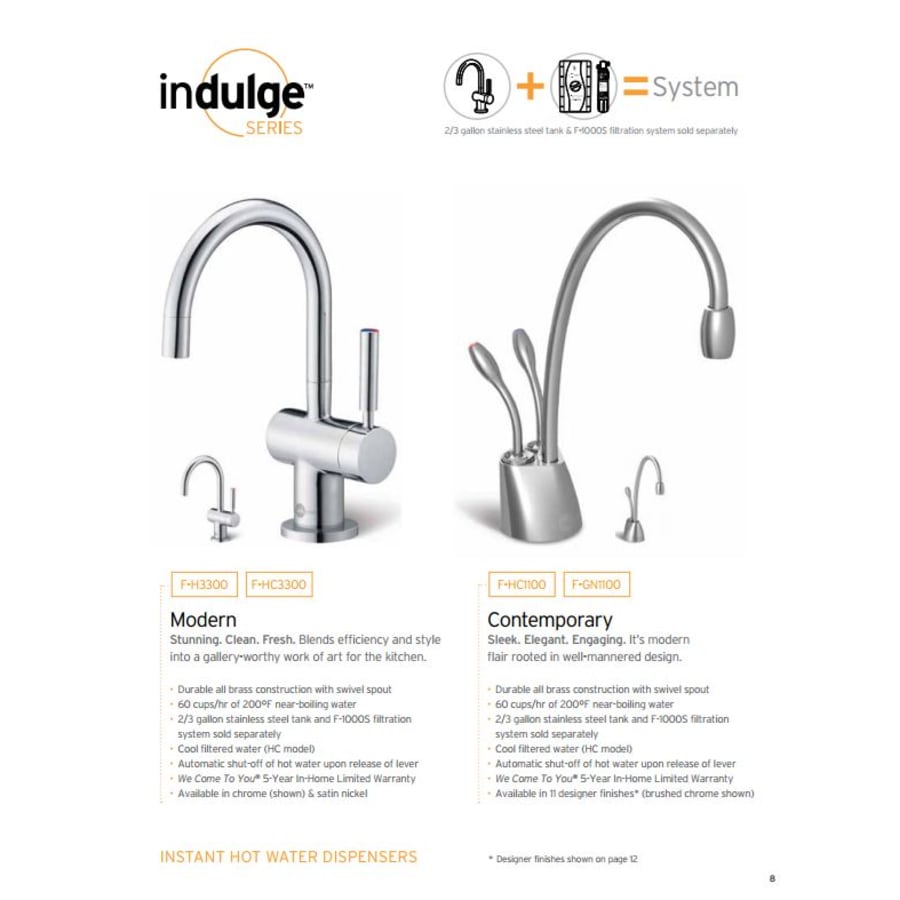 Indulge Modern Insinkerator Hot And Cold Faucet InSinkErator