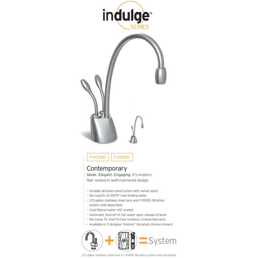 InSinkErator F-HC1100BIS Indulge Instant Hot Water Dispenser