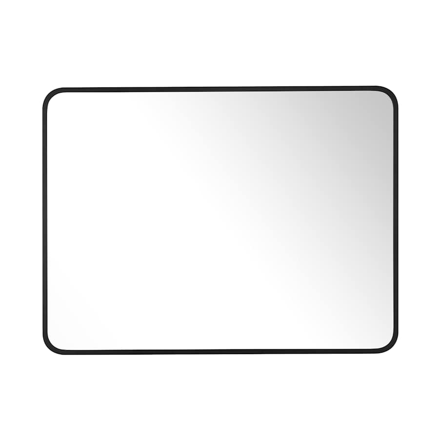 James Allan Brio Reflections 24"W x 32"H Rectangular Flat Aluminum Framed Wall Mounted Bathroom Mirror Black