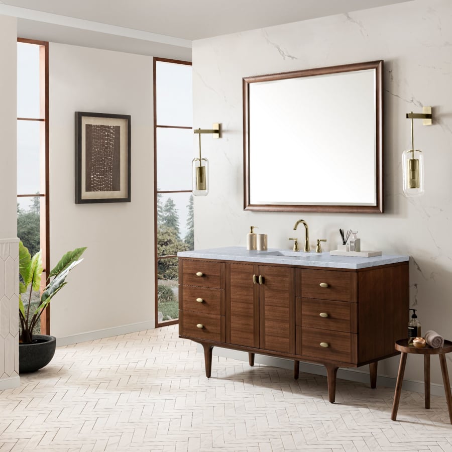 James Martin Vanities 670-V60S-WLT-3CAR Amberly 60 James Martin Vanities 670-V60S-WLT-3CAR Amberly 60