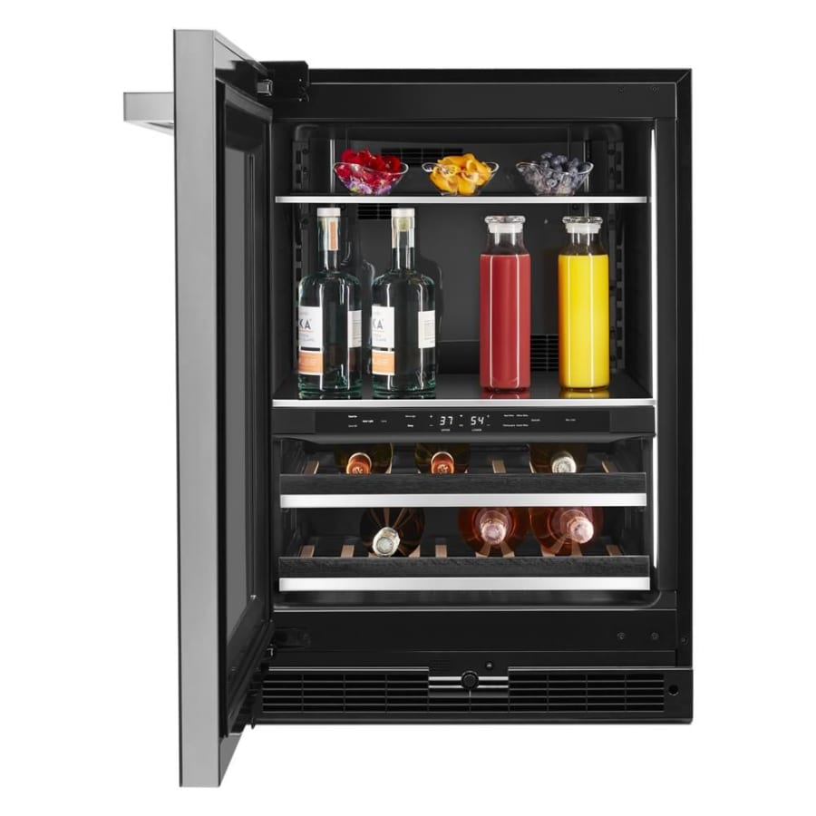 JennAir Noir 24 Built in Undercounter Beverage Center Left Swing JUBFL242HM