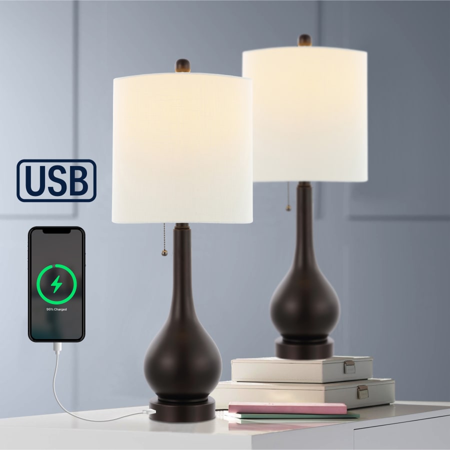 JONATHAN Y Lighting JYL1127C-SET2 Pack of (2) Tyler 24