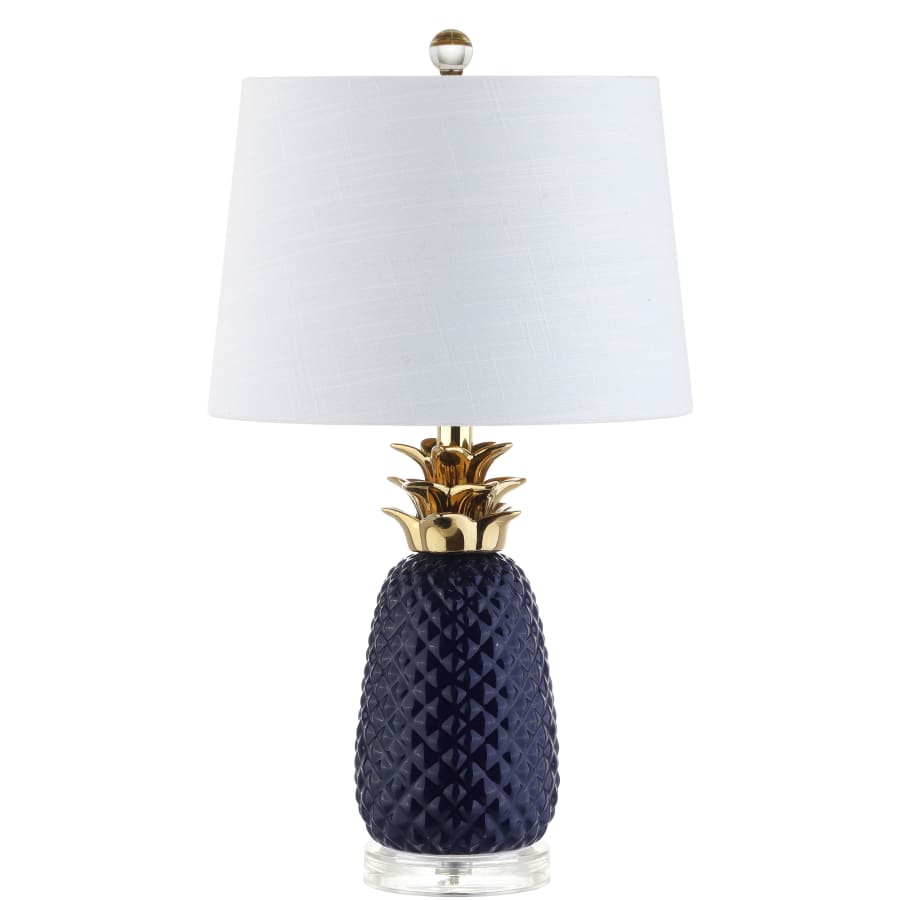 Jonathan Y Pineapple Ceramic LED Table Lamp Orange
